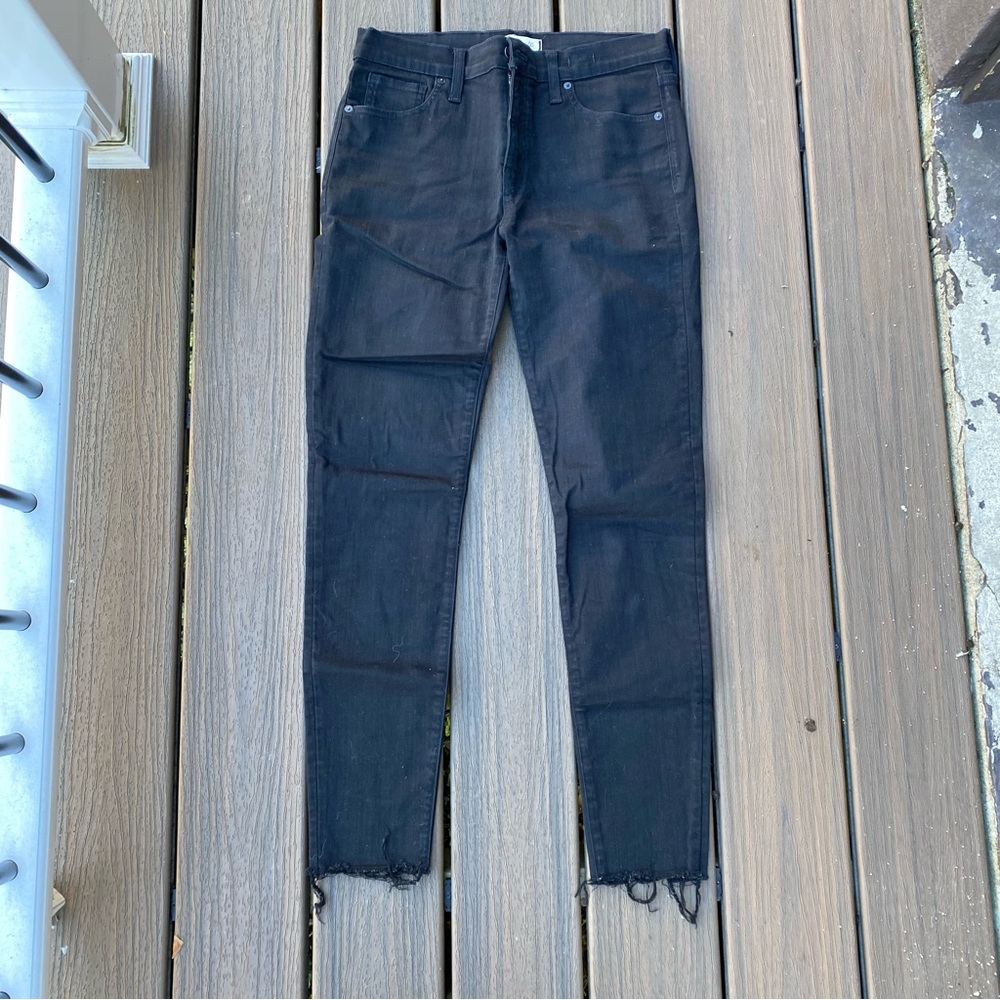 NWOT Madewell black jeans 30T high riser high rise skinny jean 30 denim